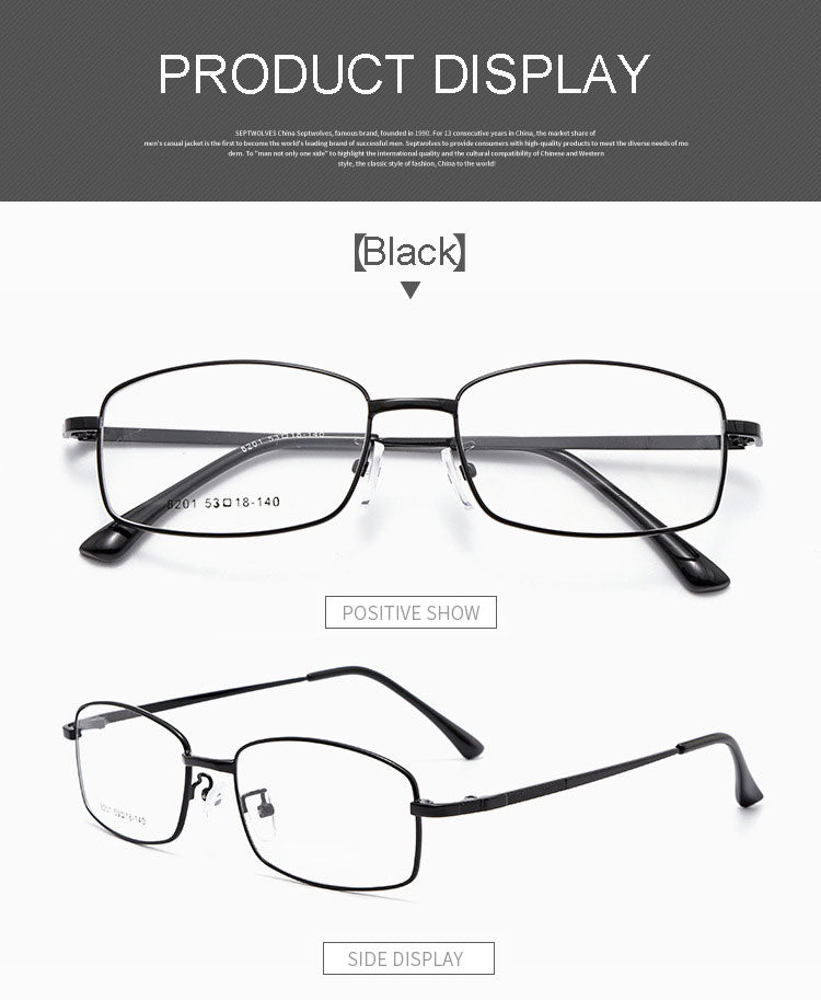 Hotochki Men's Full Rim Titanium Alloy Frame Eyeglasses 8201 Full Rim Hotochki
