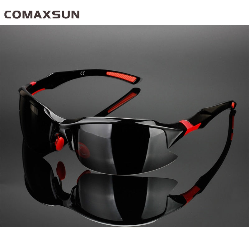 Comaxsun Men's Polarized Full Rim Rectangle Acetate Sport Sunglasses XQ129 Sunglasses Comaxsun Sty1 Black Red China
