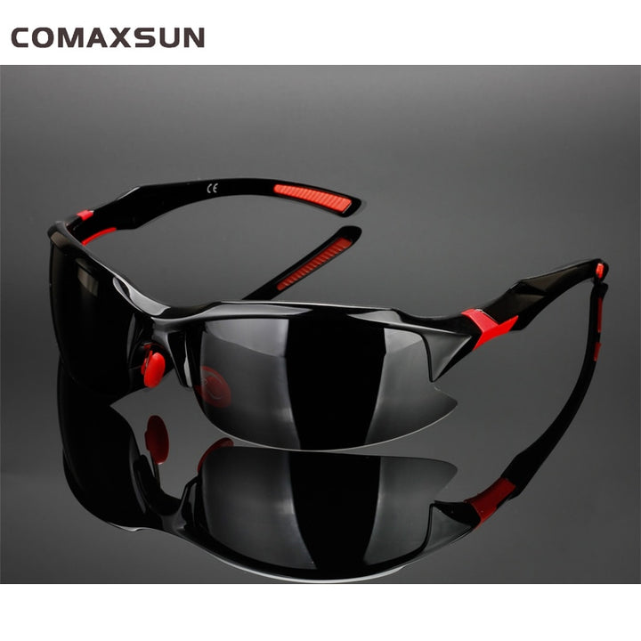 Comaxsun Men's Polarized Full Rim Rectangle Acetate Sport Sunglasses XQ129 Sunglasses Comaxsun Sty1 Black Red China