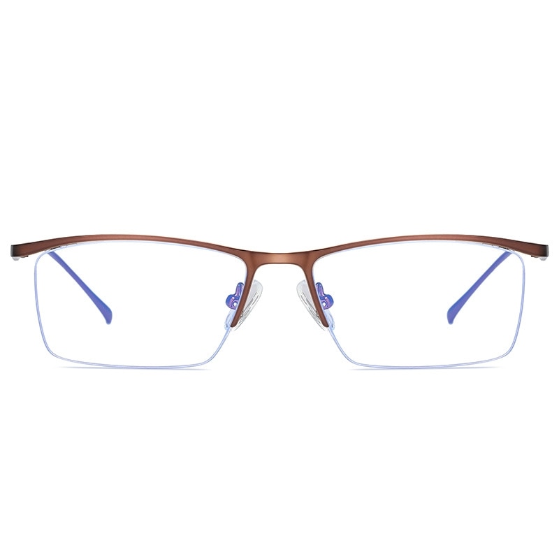 Yimaruili Men's Semi Rim Alloy Frame Eyeglasses 5910 Semi Rim Yimaruili Eyeglasses