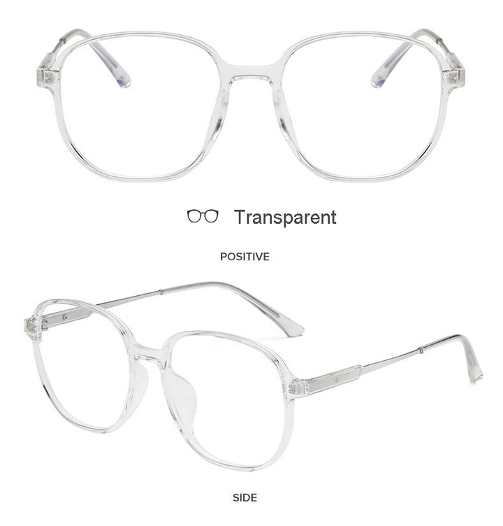 Hotony Unisex Full Rim Polygonal Square TR 90 Resin Frame Eyeglasses 60153 Full Rim Hotony