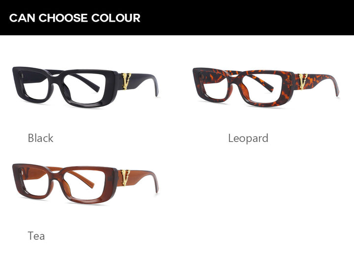 CCspace Unisex Full Rim Rectangle Cat Eye Resin Frame Eyeglasses 54034 Full Rim CCspace