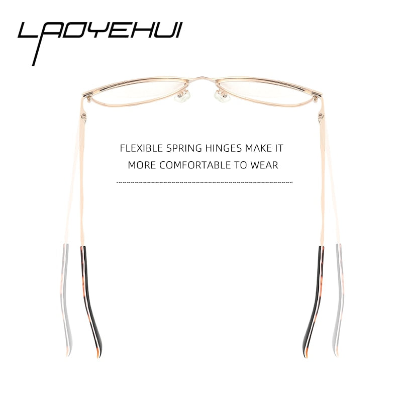Laoyehui Women's Eyeglasses Cat Eye Alloy Frame 18026 Full Rim Laoyehui