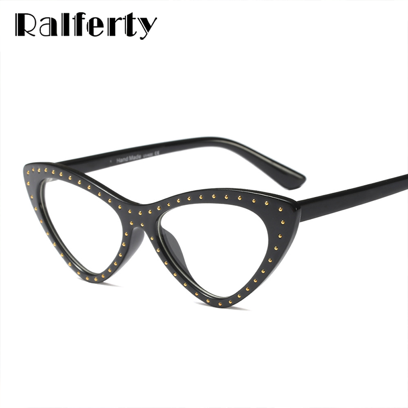 Ralferty Women's Full Rim Oval Cat Eye Acetate Eyeglasses F95130 Full Rim Ralferty