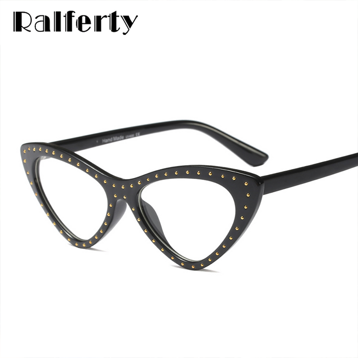Ralferty Women's Full Rim Oval Cat Eye Acetate Eyeglasses F95130 Full Rim Ralferty