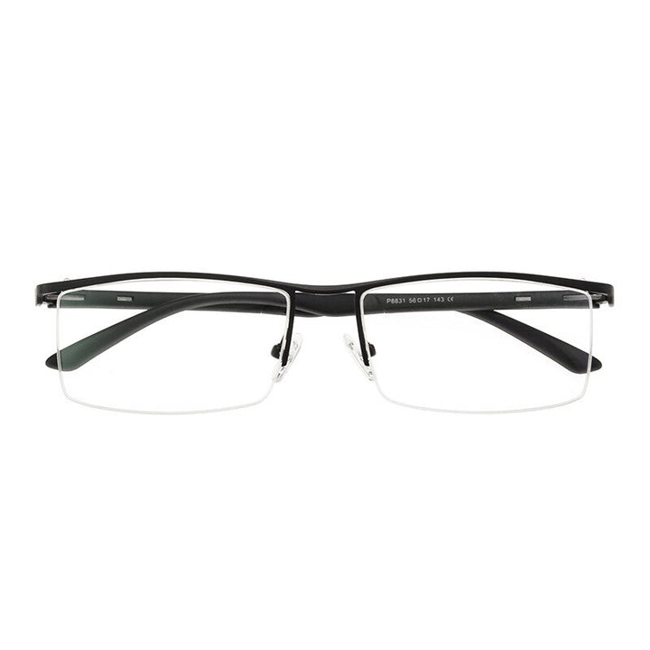 Reven Jate Unisex Semi Rim Square Tr 90 Alloy Eyeglasses P8831 Semi Rim Reven Jate