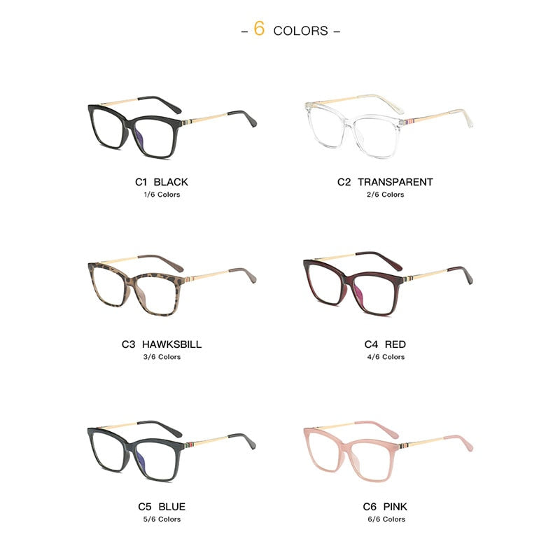 Hotochki Women's Full Rim Round TR-90 Resin Alloy Frame Eyeglasses 2060 Full Rim Hotochki