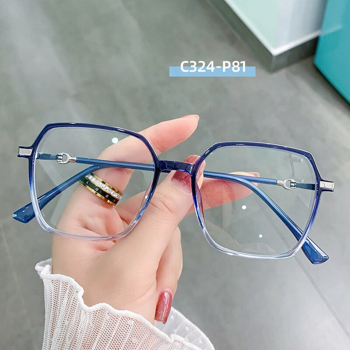 Hotony Women's Full Rim TR 90 Resin Square Frame Eyeglasses Lk303 Full Rim Hotony C324-P81