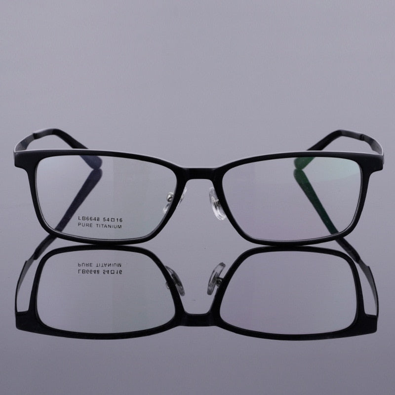 Men's Full Rim Titanium Acetate Frame Eyeglasses 6648 Full Rim Bclear   