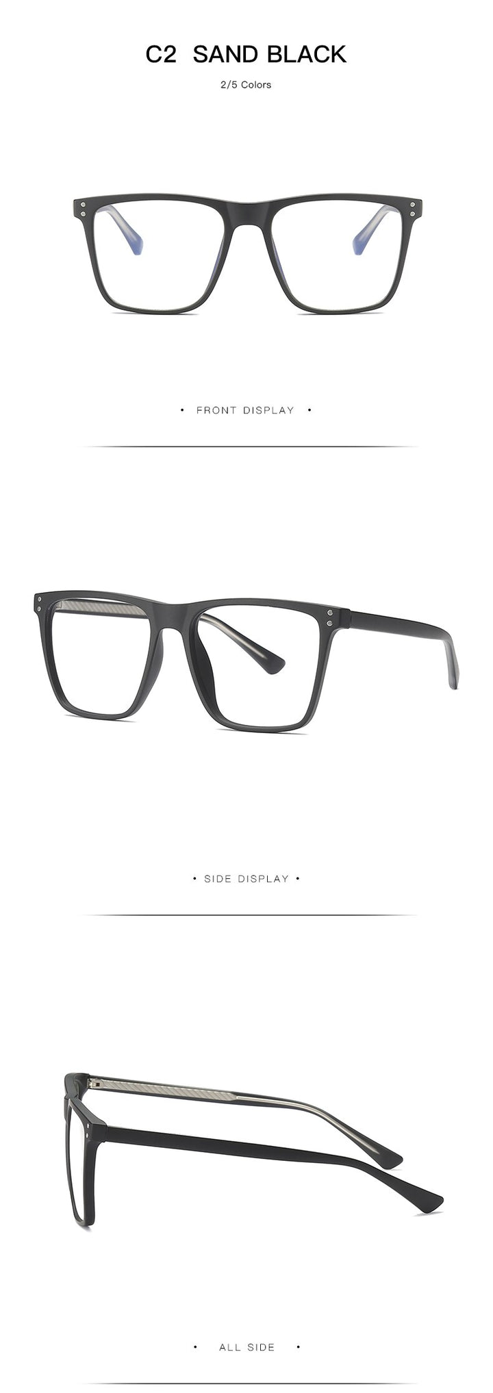 Hotochki Women's Full Rim Square TR-90 Resin Frame Eyeglasses 2023 Full Rim Hotochki