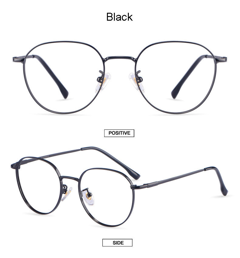 Hotony Unisex Full Rim Titanium Alloy Polygonal Frame Eyeglasses 80047 Full Rim Hotony