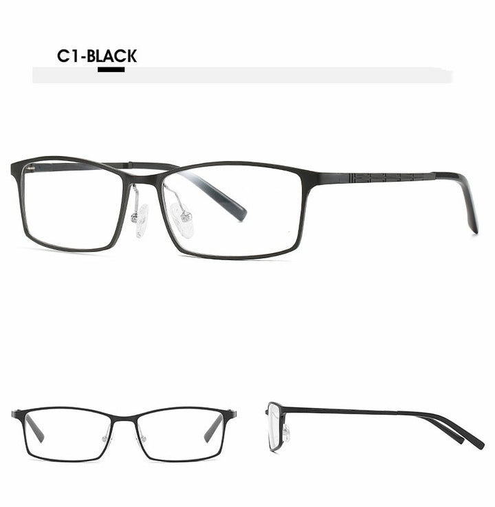 Hotochki Unisex Full Rim Alloy Frame Square Eyeglasses 6300 Full Rim Hotochki