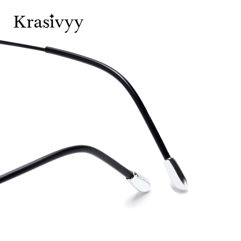 Krasivyy Unisex Rimless Square Titanium Eyeglasses Kr16013 Rimless Krasivyy