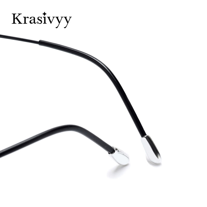Krasivyy Unisex Rimless Square Titanium Eyeglasses Kr16013 Rimless Krasivyy