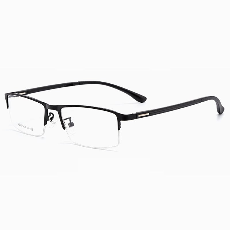 Hotochki Men's Semi Rim TR-90 Resin Alloy Frame Eyeglasses Semi Rim Hotochki