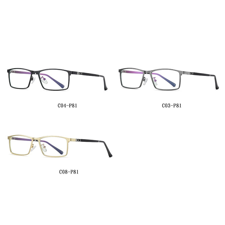 Hotochki Men's Full Rim TR-90 Resin Alloy Frame Eyeglasses T316 Full Rim Hotochki