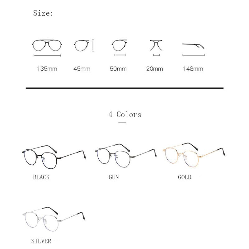 Hdcrafter Unisex Full Rim Round Titanium Frame Eyeglasses 6288 Full Rim Hdcrafter Eyeglasses