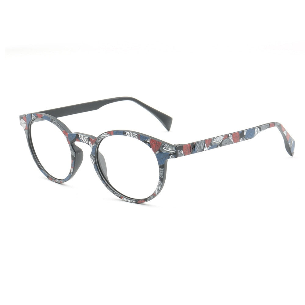 CCspace Unisex Full Rim Round Tr 90 Titanium Frame Eyeglasses 49983 Full Rim CCspace C10