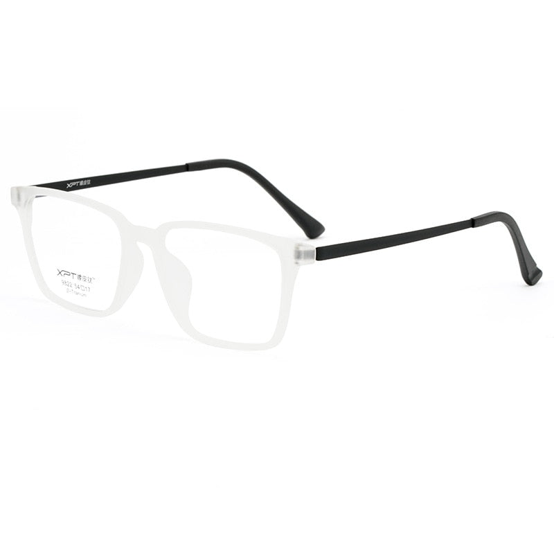 Yimaruili Men's Full Rim Square β Titanium TR 90 Resin Frame Eyeglasses 9822 Full Rim Yimaruili Eyeglasses Transparent
