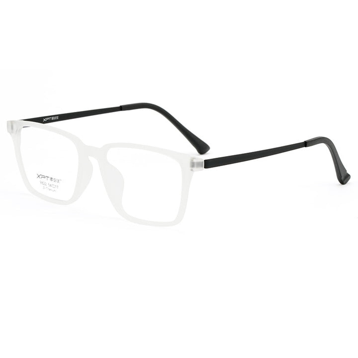 Yimaruili Men's Full Rim Square β Titanium TR 90 Resin Frame Eyeglasses 9822 Full Rim Yimaruili Eyeglasses Transparent