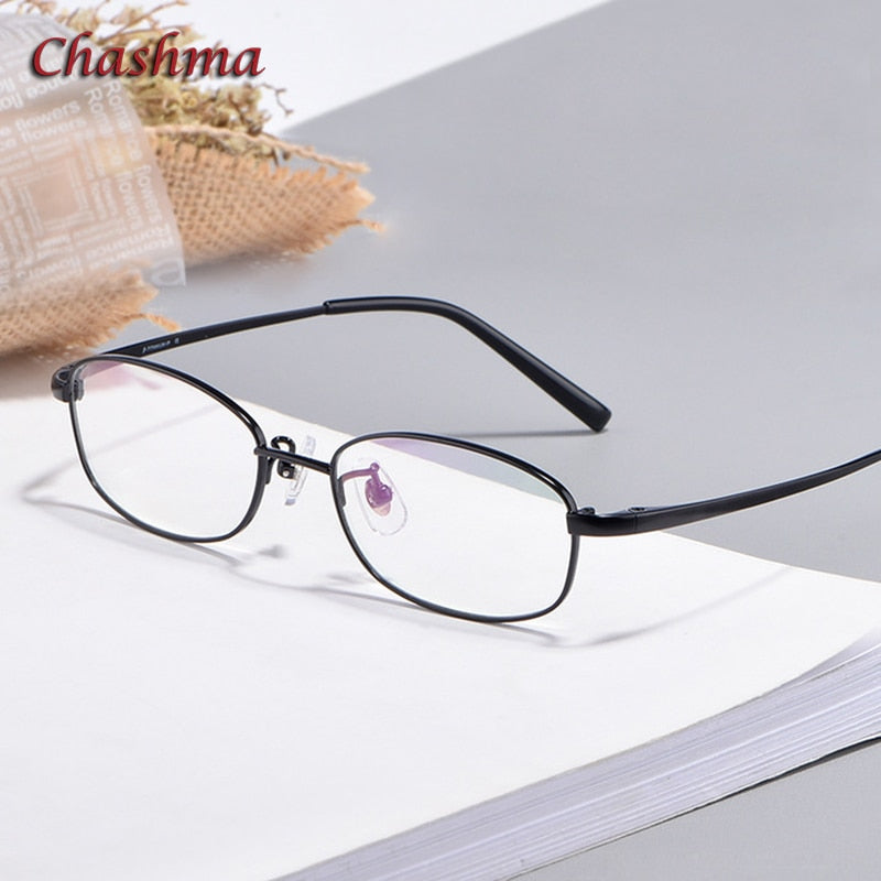 Chashma Ochki Unisex Full Rim Square Titanium Eyeglasses 10196 Full Rim Chashma Ochki