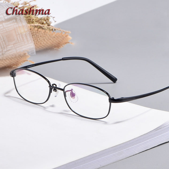 Chashma Ochki Unisex Full Rim Square Titanium Eyeglasses 10196 Full Rim Chashma Ochki