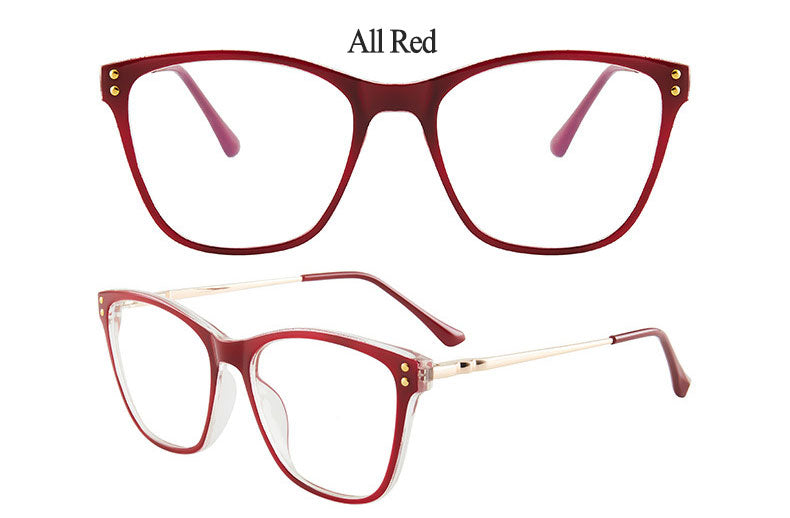 Hotony Women's Full Rim TR 90 Resin Cat Eye Frame Eyeglasses 7032 Full Rim Hotony