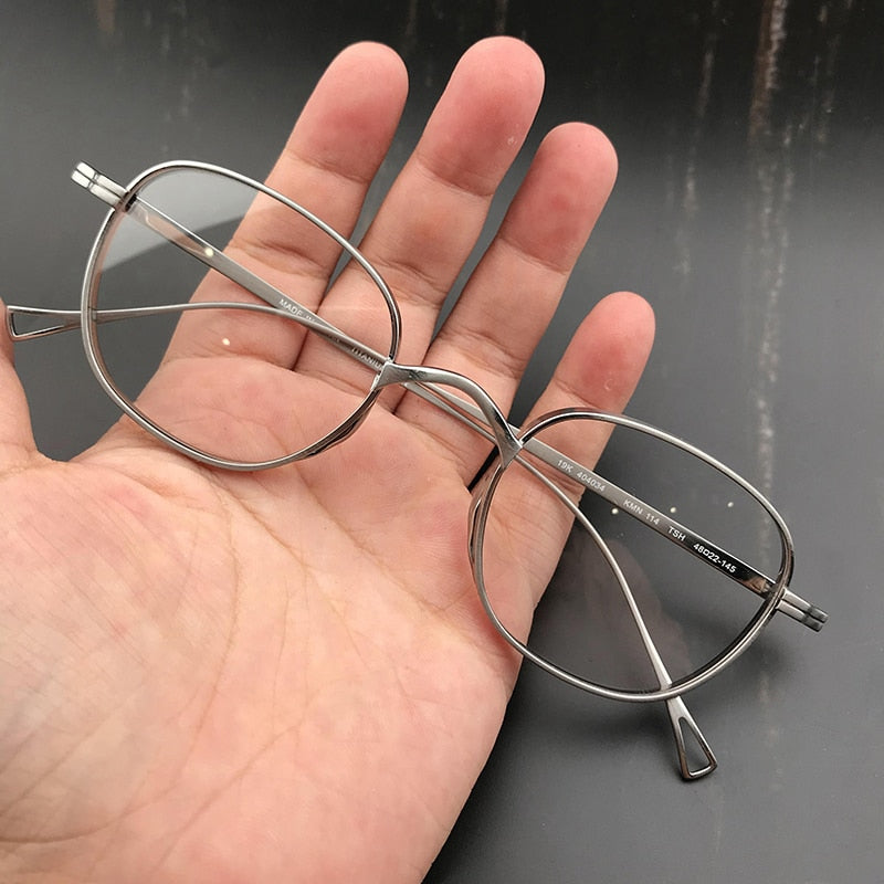 Gatenac Men's Full Rim Square Titanium Frame Eyeglasses Gxyj258 Full Rim Gatenac 3