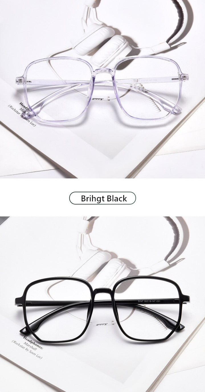 Yimaruili Unisex Full Rim Acetate Polygon Frame Eyeglasses D147 Full Rim Yimaruili Eyeglasses