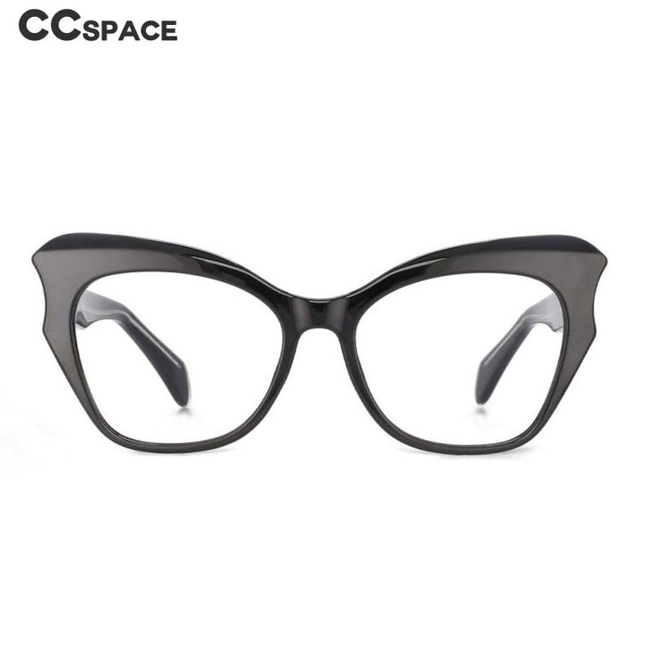 CCspace Women's Full Rim Oversized Cat Eye Tr 90 Titanium Frame Eyeglasses 53814 Full Rim CCspace