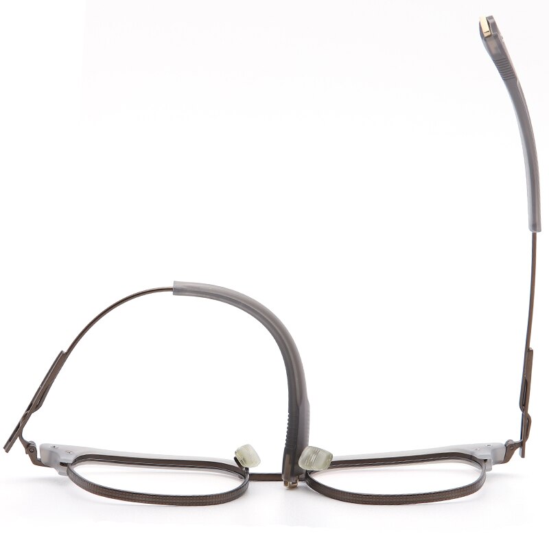 Muzz Men's Full Rim Square Titanium Acetate Frame Eyeglasses 107 Full Rim Muzz