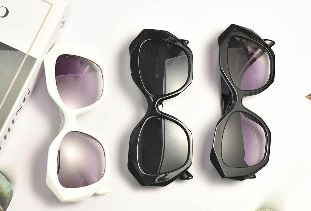CCspace Women's Full Rim Oversized Cat Eye Square Acetate Frame Sunglasses 53378 Sunglasses CCspace Sunglasses