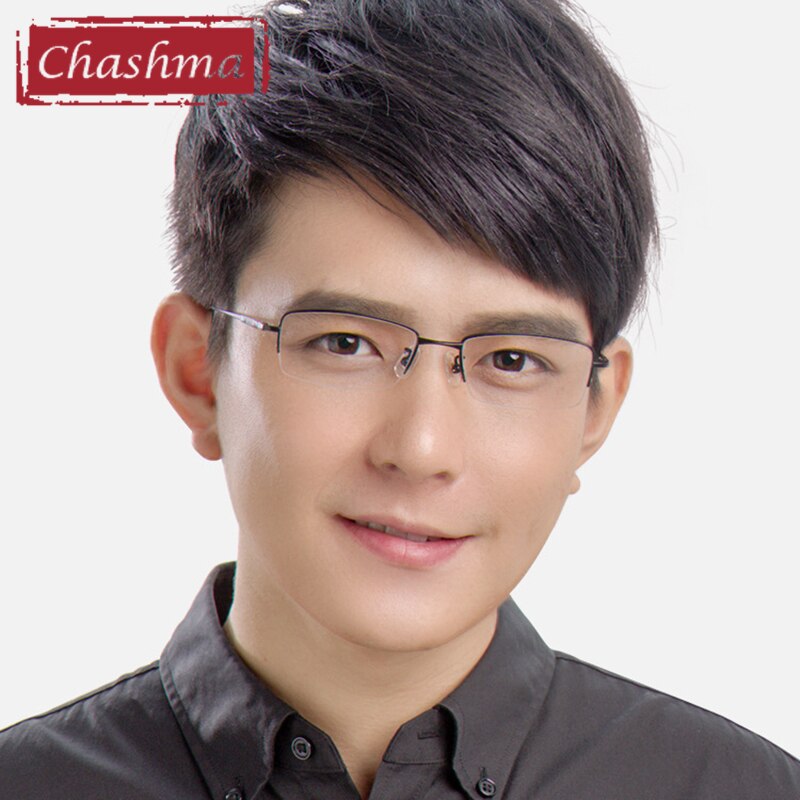 Chashma Men's Semi Rim Square Titanium Eyeglasses 8961 Full Rim Chashma