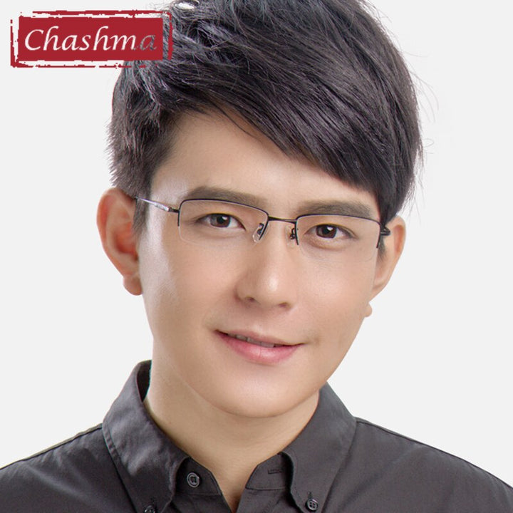 Chashma Men's Semi Rim Square Titanium Eyeglasses 8961 Full Rim Chashma