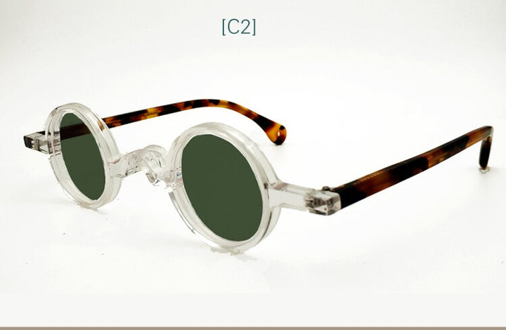 Yujo Men's Acetate Round Full Rim Polarized Sunglasses P001 Sunglasses Yujo C2 China