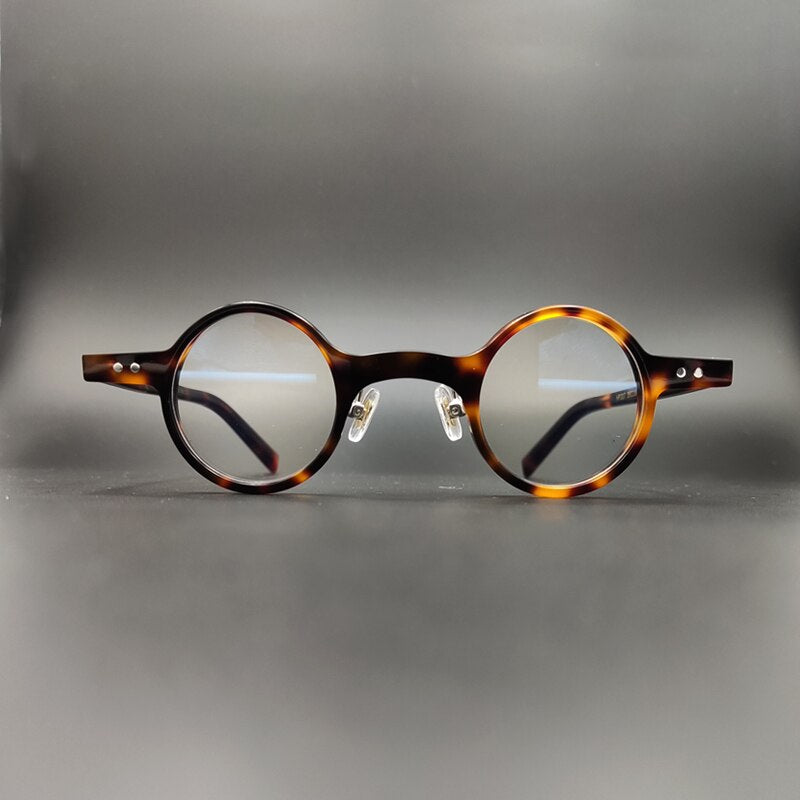 Yujo Unisex Full Rim Small Round Eyeglasses Acetate Y036 Full Rim Yujo