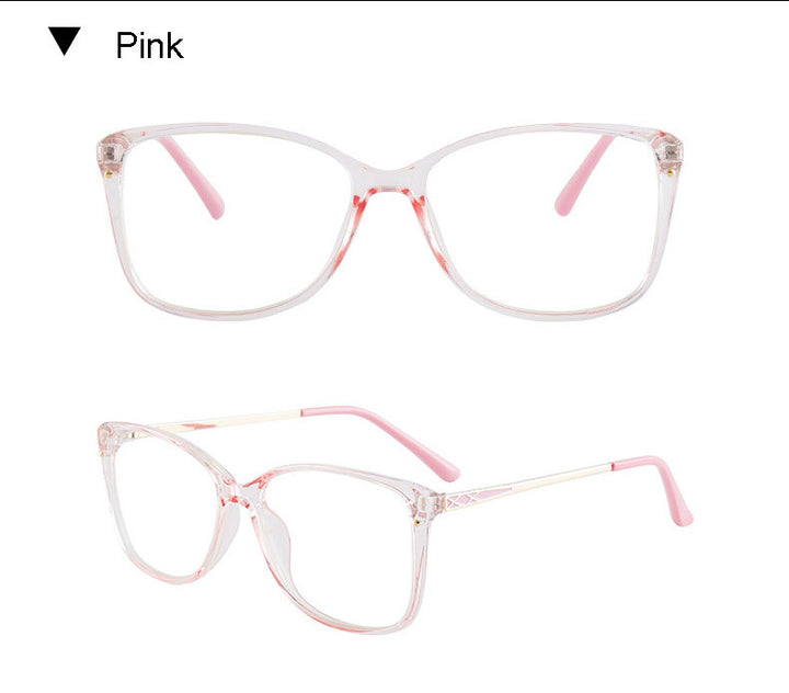 Hotony Women's Full Rim TR 90 Resin Square Frame Eyeglasses 7034 Full Rim Hotony