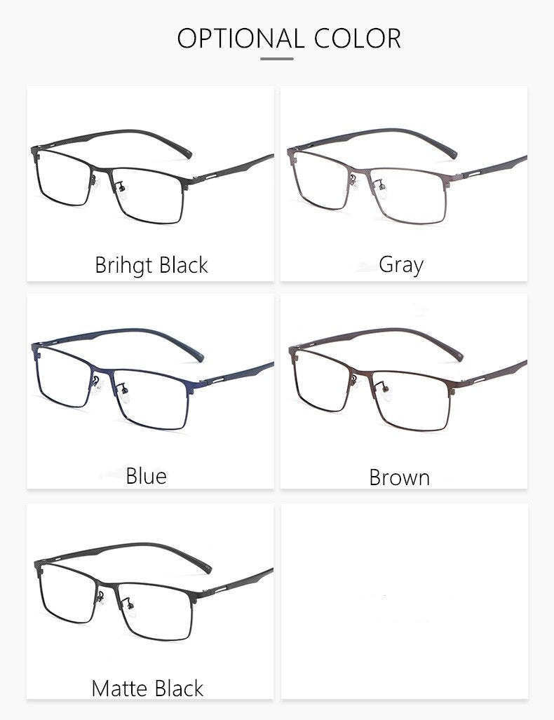 Yimaruili Men's Full Rim Alloy Frame Eyeglasses 89028 Full Rim Yimaruili Eyeglasses
