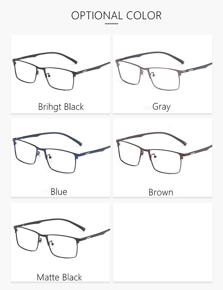 Yimaruili Men's Full Rim Alloy Frame Eyeglasses 89028 Full Rim Yimaruili Eyeglasses