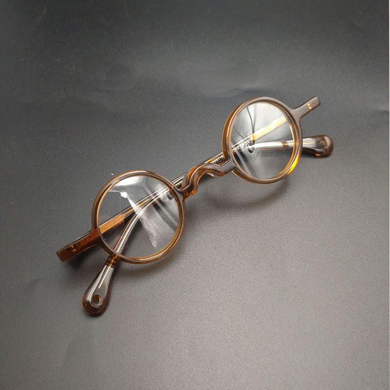 Yujo Unisex Full Rim Round Acetate Eyeglasses Y044 Full Rim Yujo
