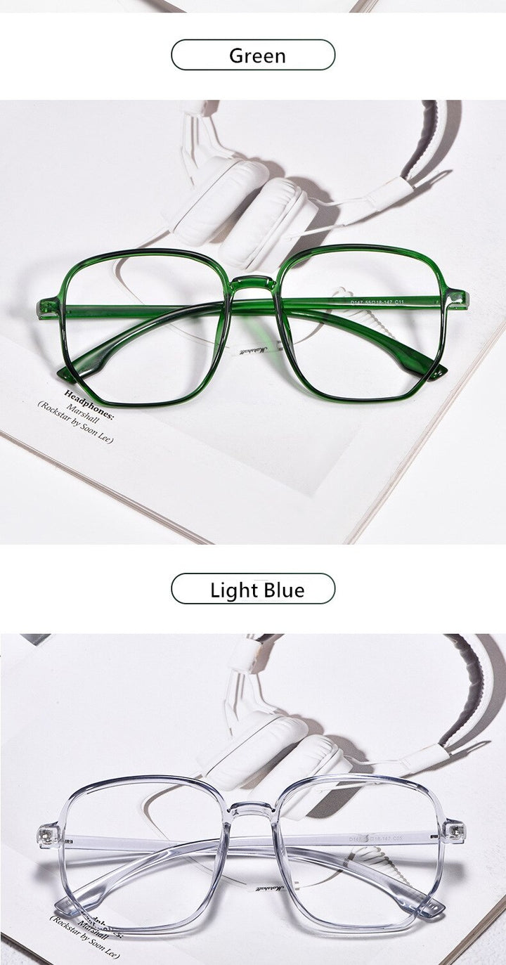 Yimaruili Unisex Full Rim Acetate Polygon Frame Eyeglasses D147 Full Rim Yimaruili Eyeglasses