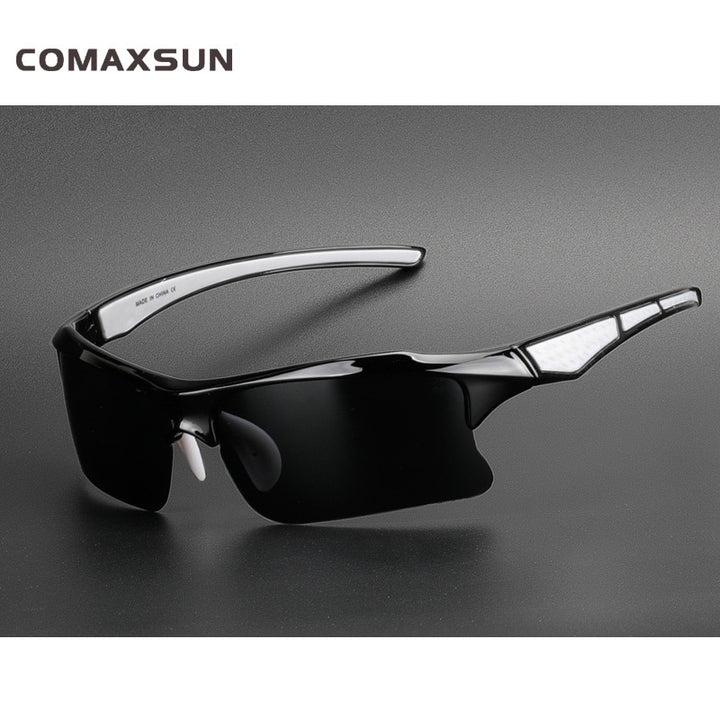 Comaxsun Men's Polarized Full Rim Rectangle Acetate Sport Sunglasses XQ129 Sunglasses Comaxsun Style 3 Black White China