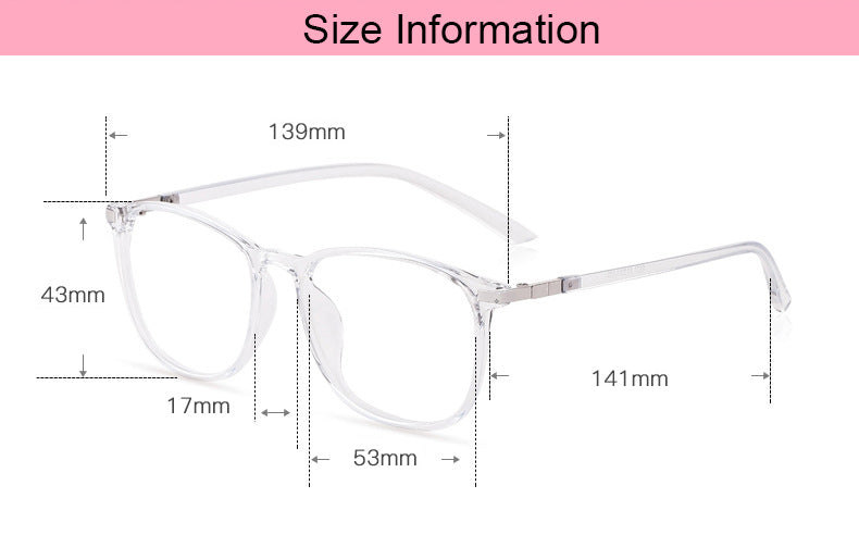 Hotony Women's Full Rim Square Acetate Frame Eyeglasses 6621 Full Rim Hotony