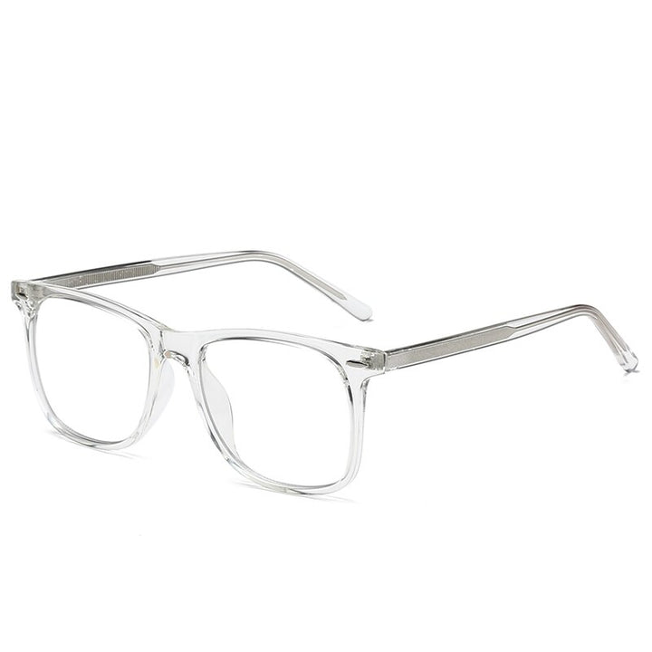 Oveliness Unisex Full Rim Square Tr 90 Titanium Eyeglasses Pf2024 Full Rim Oveliness Transparent
