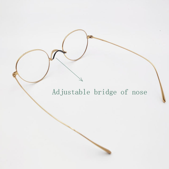 Yujo Unisex Full Rim Oval Round Titanium Eyeglasses Customized Lens Options Full Rim Yujo