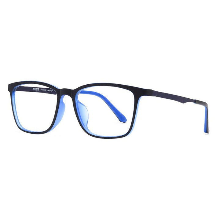 Hotony Unisex Full Rim Square Ultem Frame Eyeglasses 8808 Full Rim Hotony Blue