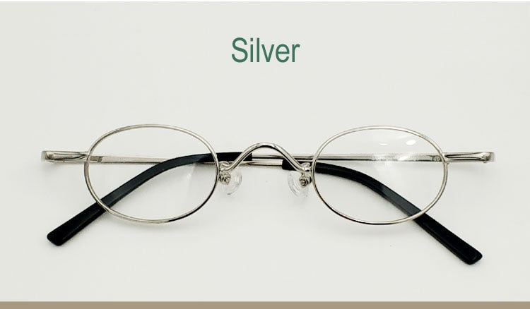 Yujo Unisex Oval Full Rim Reading Glasses Alloy Y026 Reading Glasses Yujo China 0 Silver