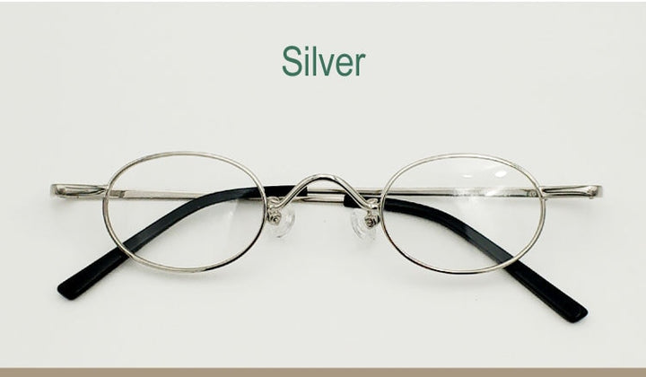 Yujo Unisex Oval Full Rim Reading Glasses Alloy Y026 Reading Glasses Yujo China 0 Silver