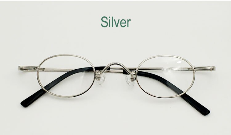 Yujo Unisex Full Rim Small Round Alloy Eyeglasses Y035 Full Rim Yujo Silver China