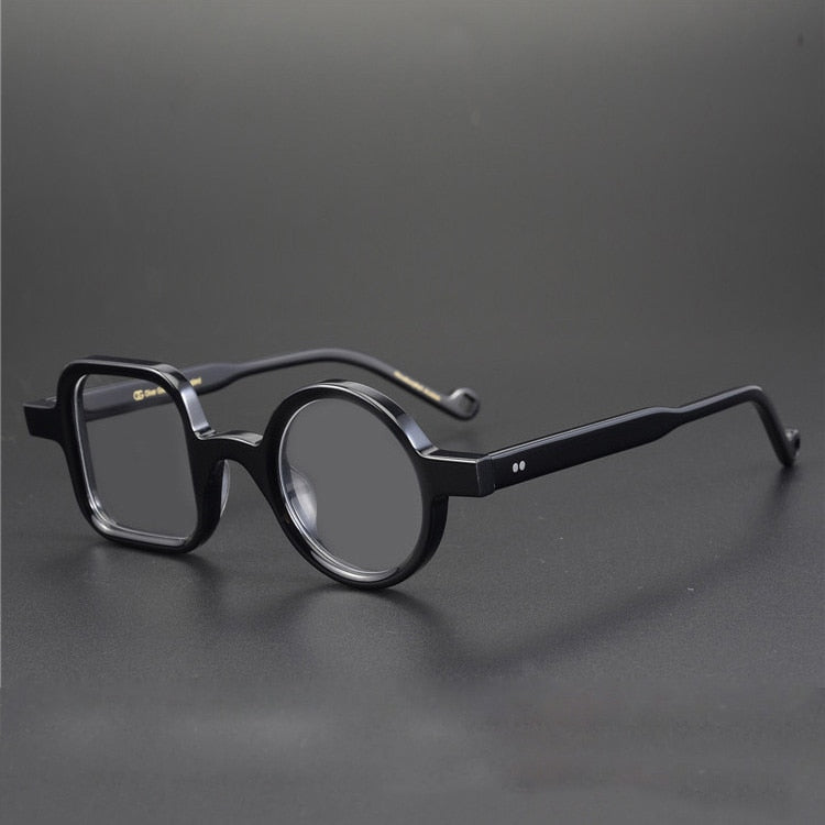CCspace Unisex Full Rim Round/ Square Acetate Frame Eyeglasses 49307 Full Rim CCspace Black